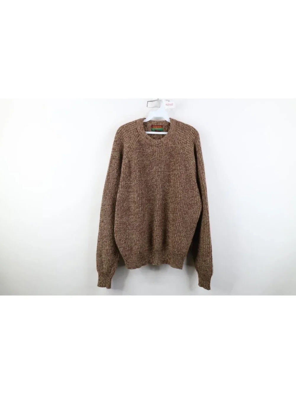 Vintage 90s Streetwear Mens Size XL Blank Chunky Ribbed Knit Crewneck Sweater
